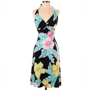 Cache tropical print halter neck sundress
